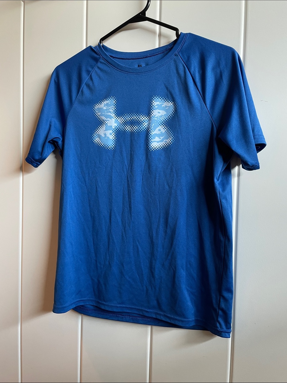 Under Armour Royal Blue Boys Performance Tee with White Logo